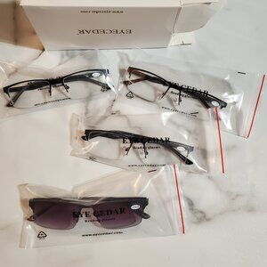 EYECEDAR 4 Pair Men's Fashion Reading Glasses  +1